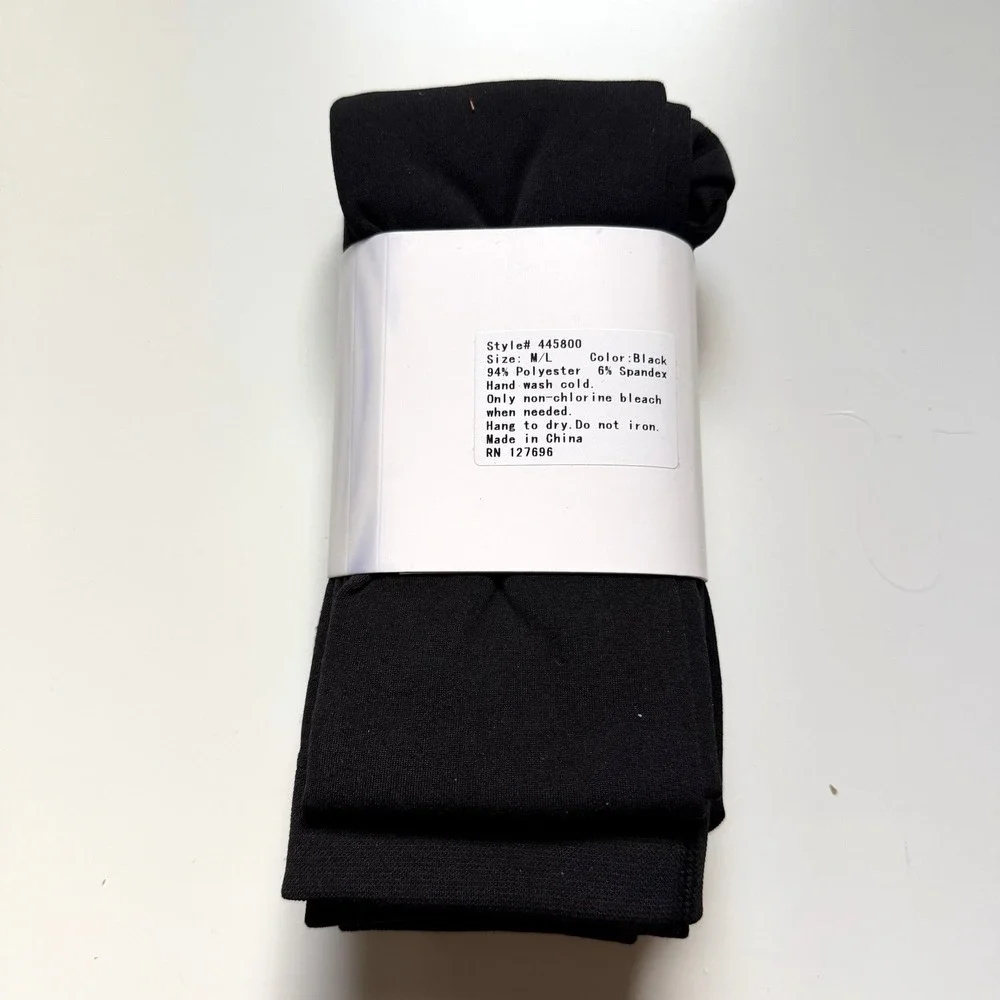 Joan Boyce Footless Tights Black Rhinestone Jeweled Tapered‎ Leg HSN 445800 M/L